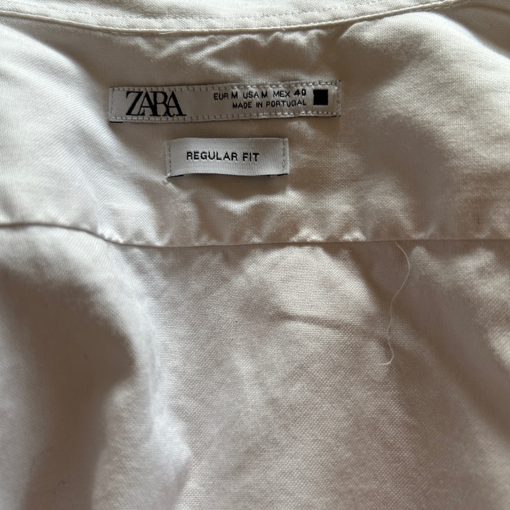 Zara White Regular Fit Shirt